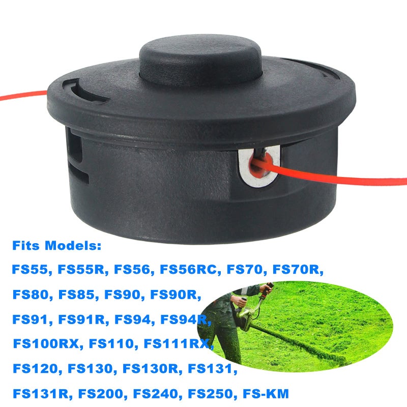 AILEETE 25-2 Bump Feed Trimmer Head 4002 710 2108 for Stihl FS55 FS55R FS56 FS56RC FS70 FS70R FS80 FS85 FS90 FS90R FS91R FS94R FS100RX FS110 FS111RX FS120 FS130 FS131 FS240, Replaces 4002 710 2191 - Image 5